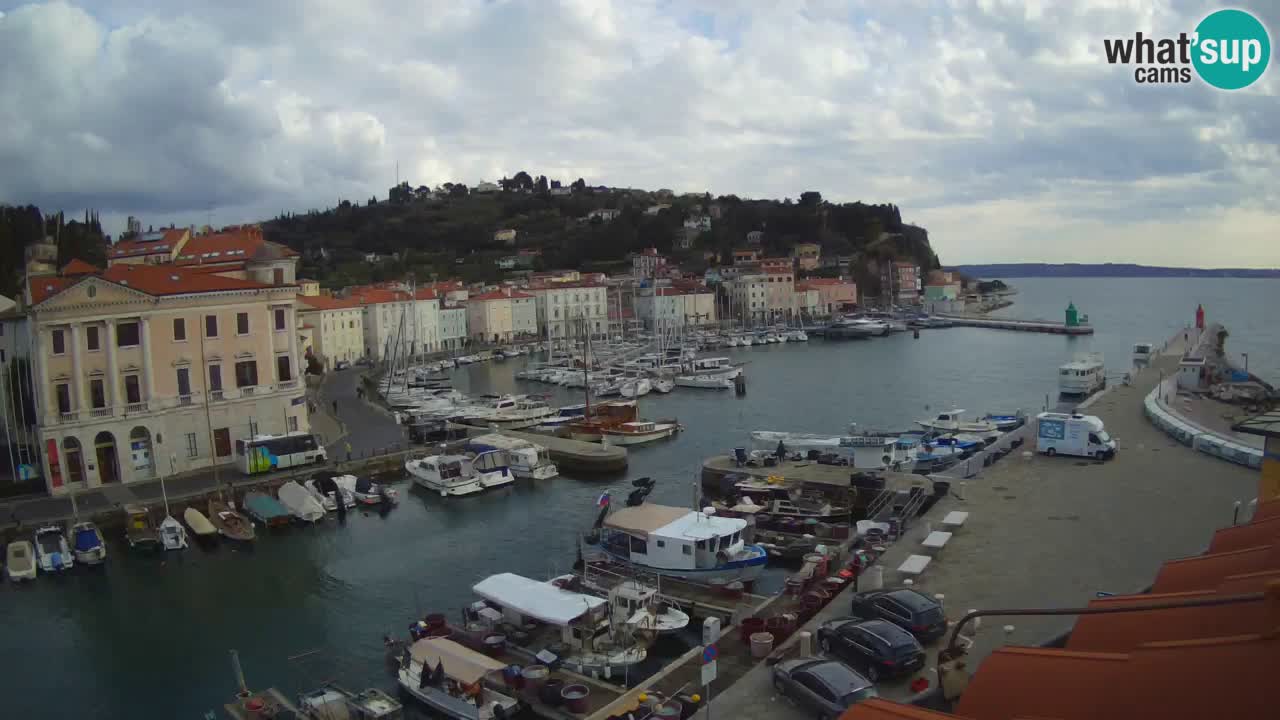Live webcam da Pirano “Mandrač” – Splendida vista live da Villa Piranesi