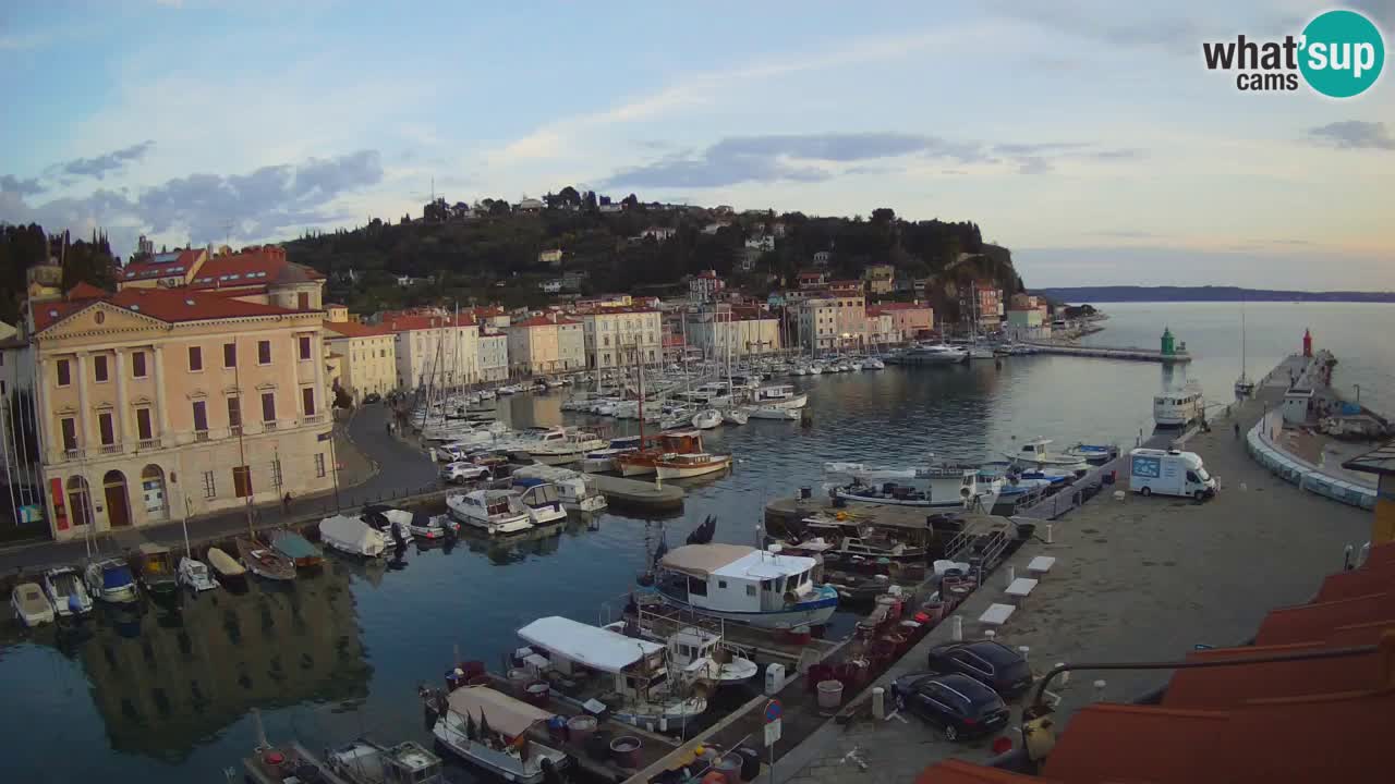 Live webcam from Piran “Mandrač” – Amazing live view from Villa Piranesi