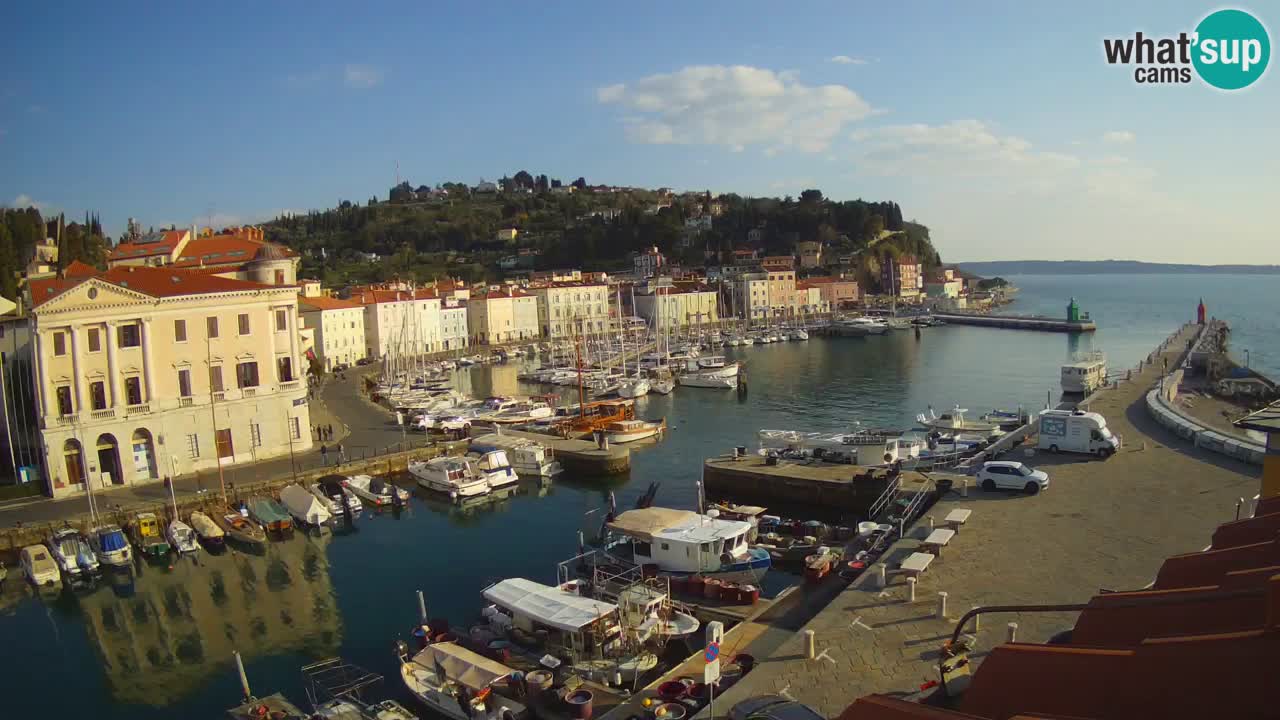 Live webcam da Pirano “Mandrač” – Splendida vista live da Villa Piranesi