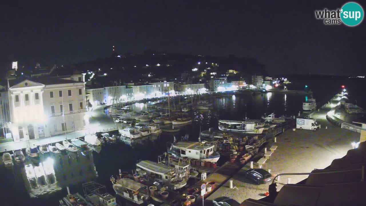 Webcam en direct de Piran “Mandrač” – Incroyable vue en direct de la Villa Piranesi