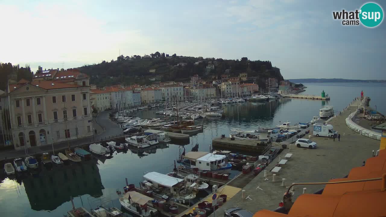 Live webcam da Pirano “Mandrač” – Splendida vista live da Villa Piranesi