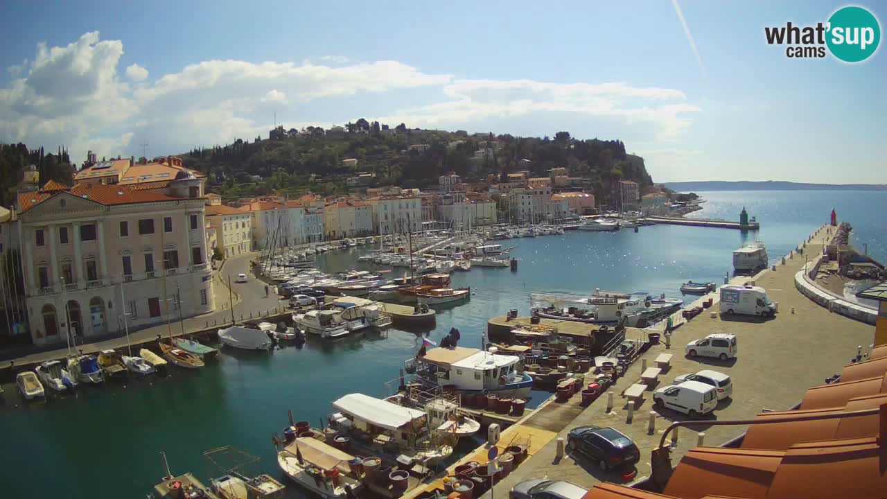 Live webcam da Pirano “Mandrač” – Splendida vista live da Villa Piranesi
