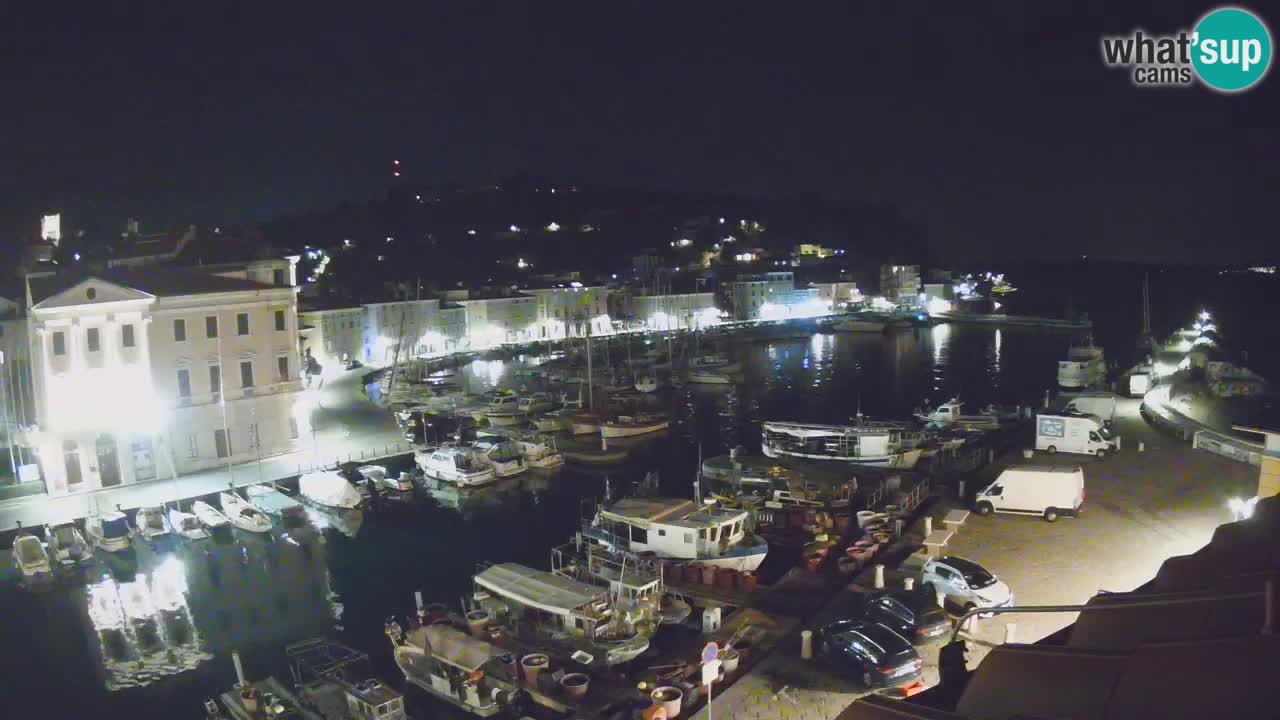 Webcam en direct de Piran “Mandrač” – Incroyable vue en direct de la Villa Piranesi
