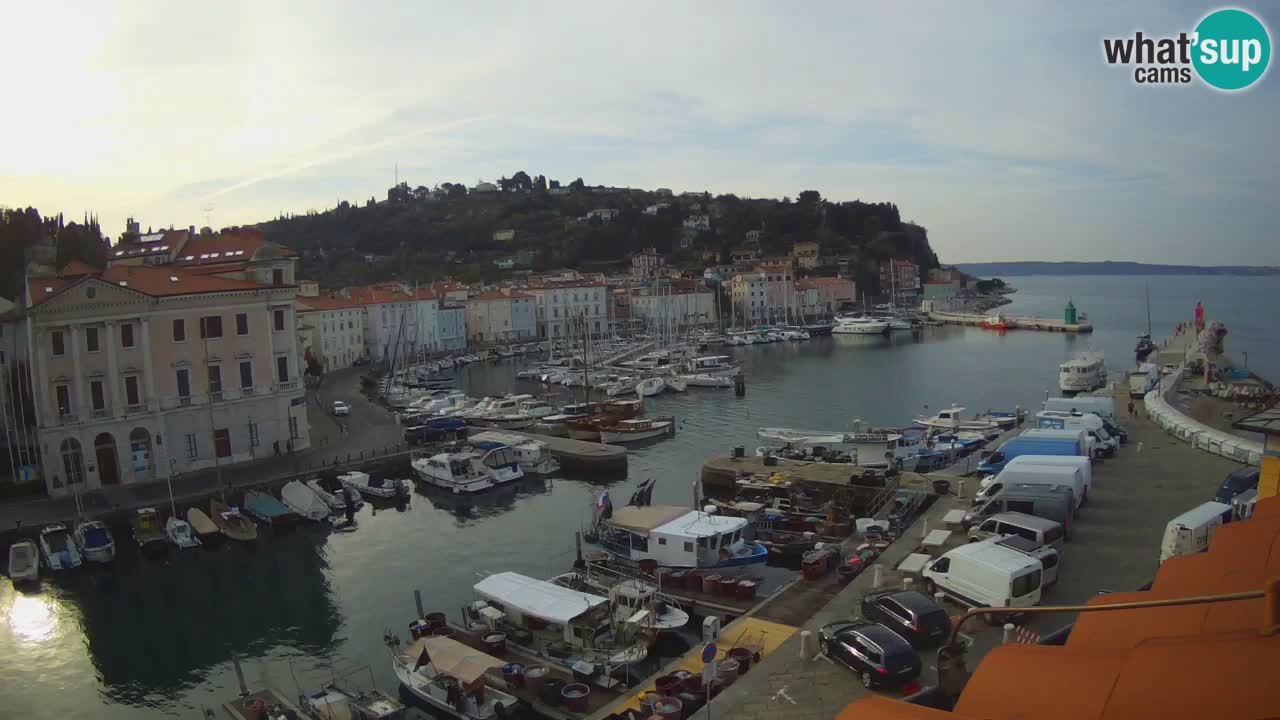 Live webcam da Pirano “Mandrač” – Splendida vista live da Villa Piranesi