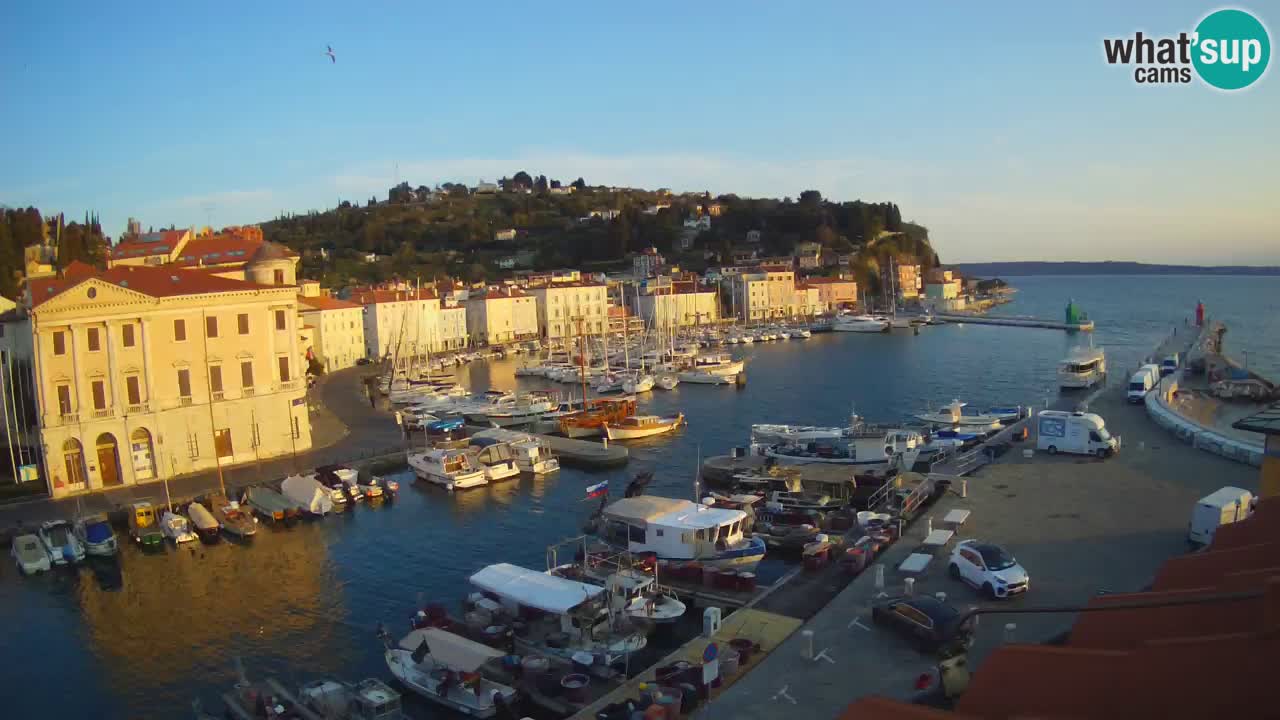 Live webcam da Pirano “Mandrač” – Splendida vista live da Villa Piranesi