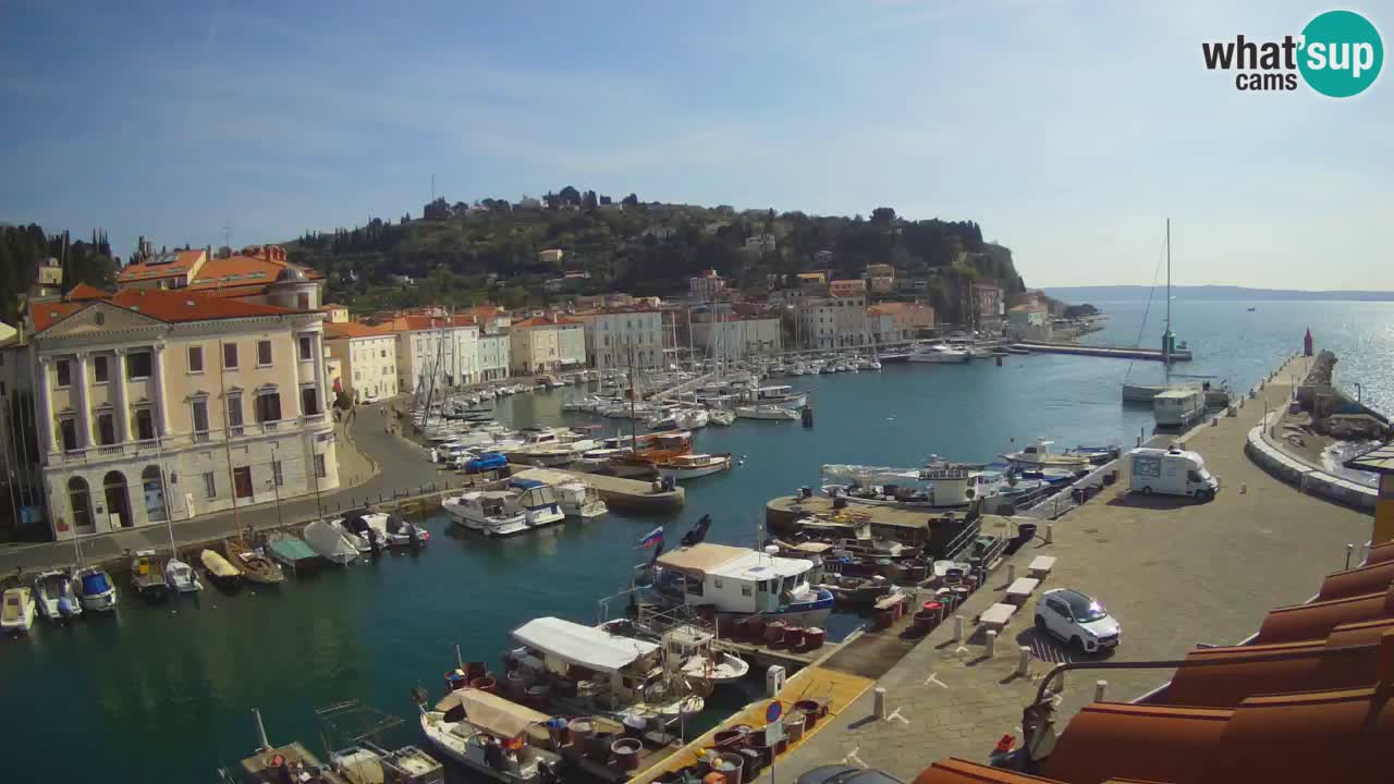 Live webcam da Pirano “Mandrač” – Splendida vista live da Villa Piranesi
