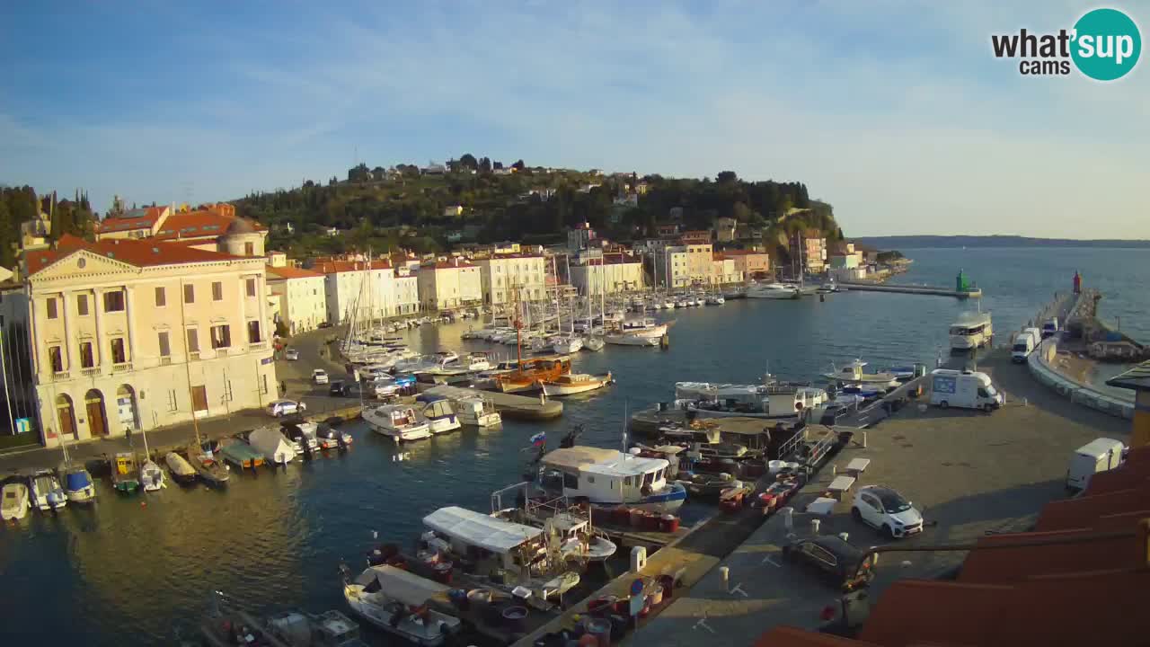 Live webcam da Pirano “Mandrač” – Splendida vista live da Villa Piranesi