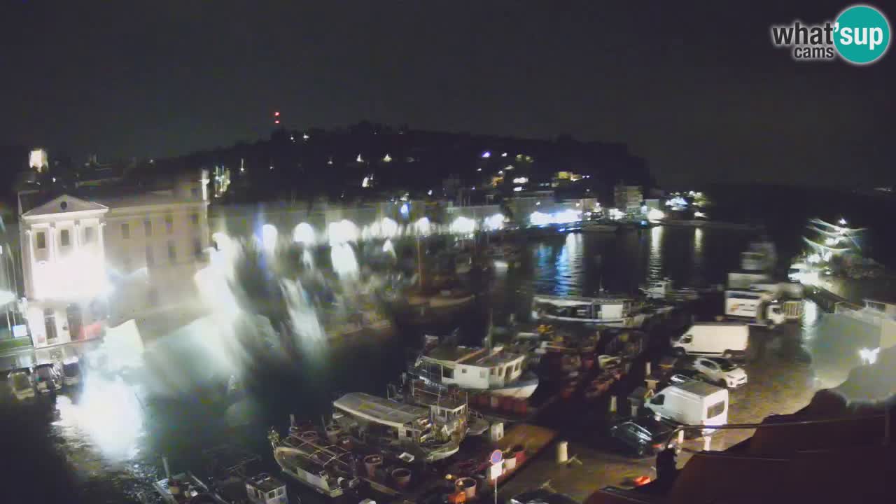 Webcam en direct de Piran “Mandrač” – Incroyable vue en direct de la Villa Piranesi