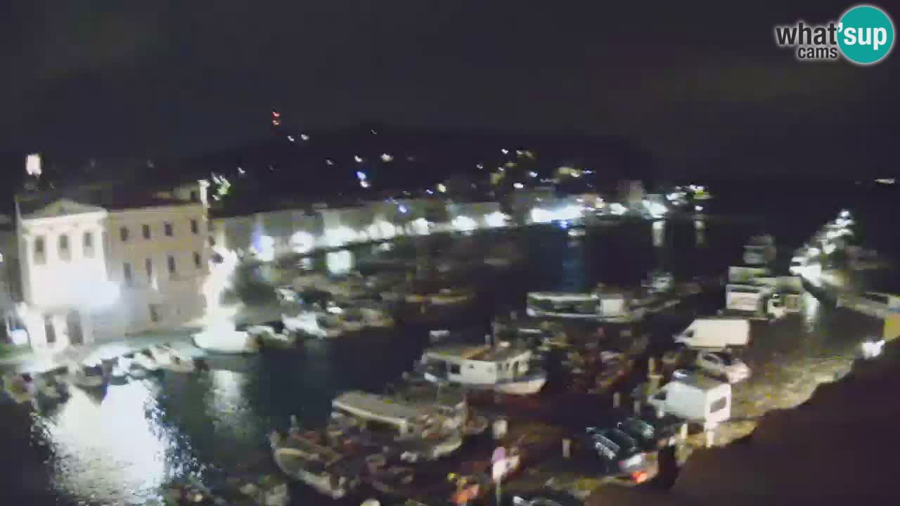 Webcam en direct de Piran “Mandrač” – Incroyable vue en direct de la Villa Piranesi
