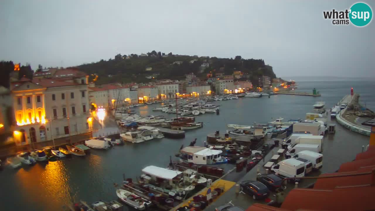 Live webcam da Pirano “Mandrač” – Splendida vista live da Villa Piranesi