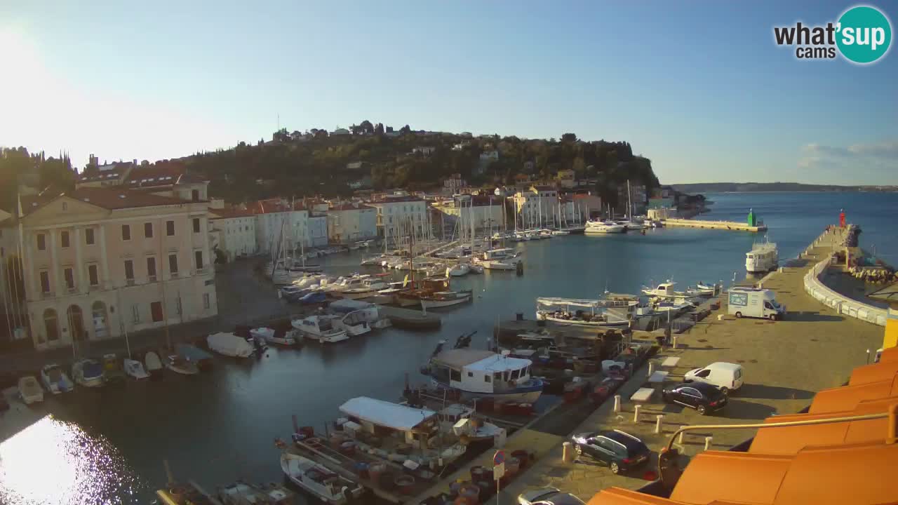 Live-Webcam aus Piran “Mandrač” – Erstaunliche Live-Ansicht von Villa Piranesi