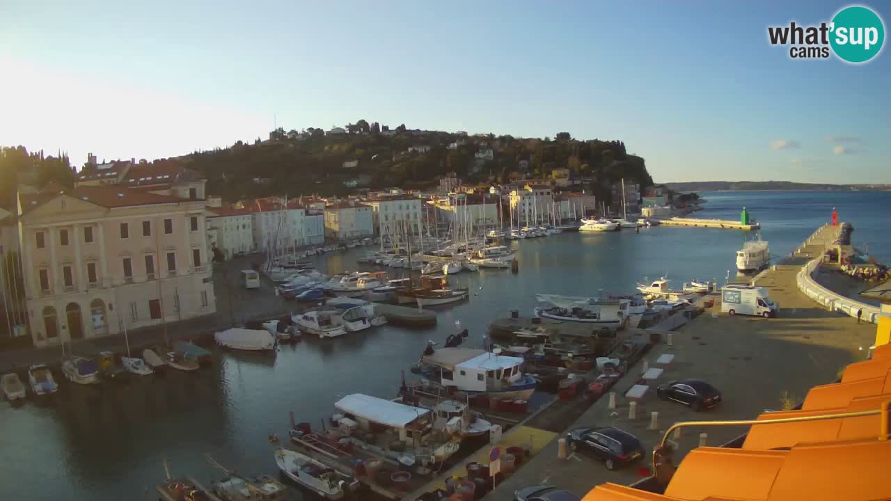 Live-Webcam aus Piran “Mandrač” – Erstaunliche Live-Ansicht von Villa Piranesi