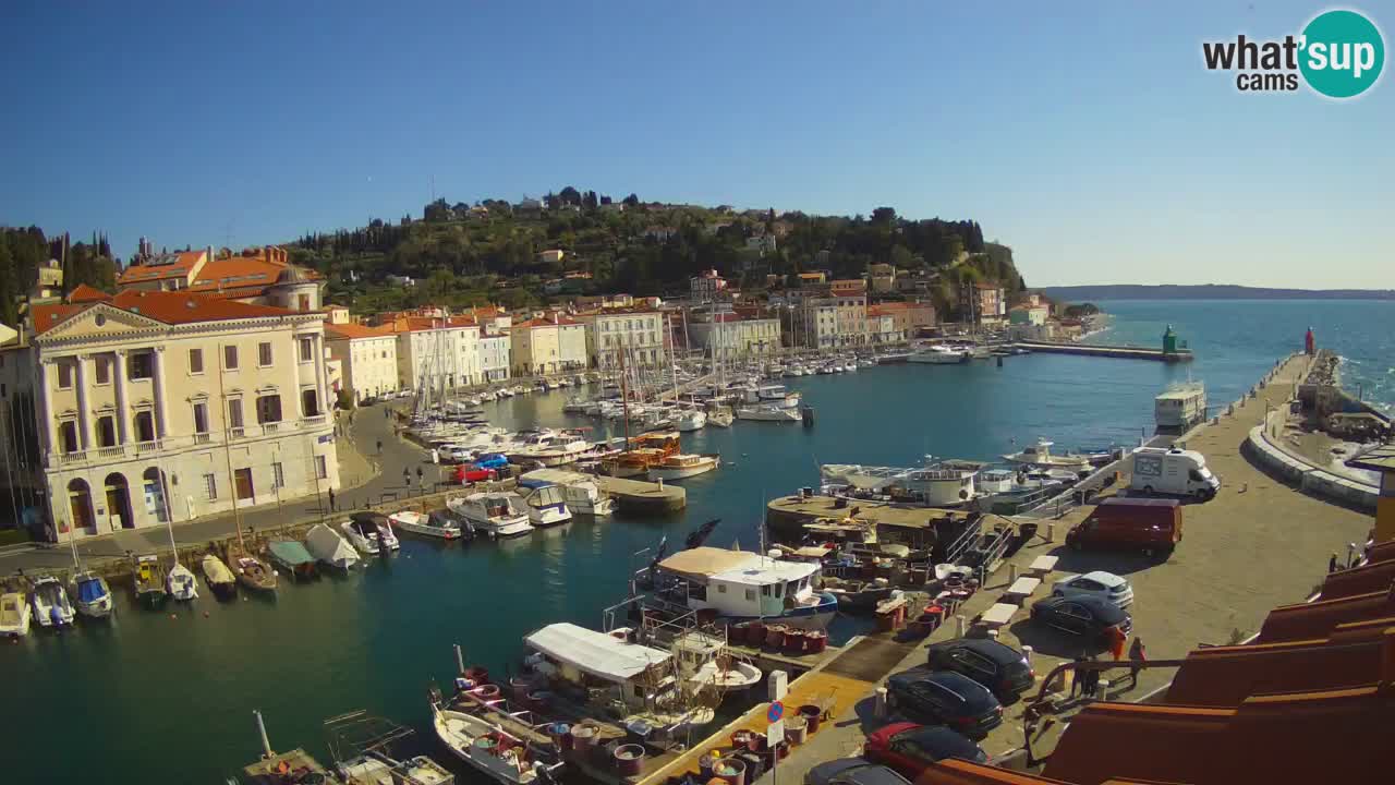 Live webcam da Pirano “Mandrač” – Splendida vista live da Villa Piranesi