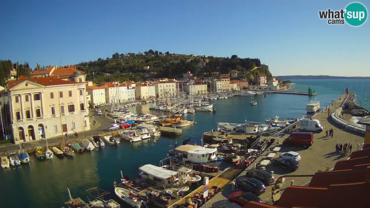 Live-Webcam aus Piran “Mandrač” – Erstaunliche Live-Ansicht von Villa Piranesi