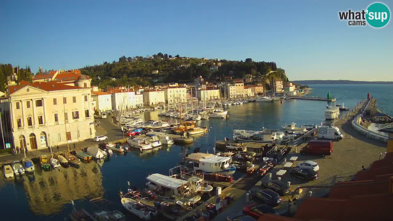 Live webcam da Pirano “Mandrač” – Splendida vista live da Villa Piranesi
