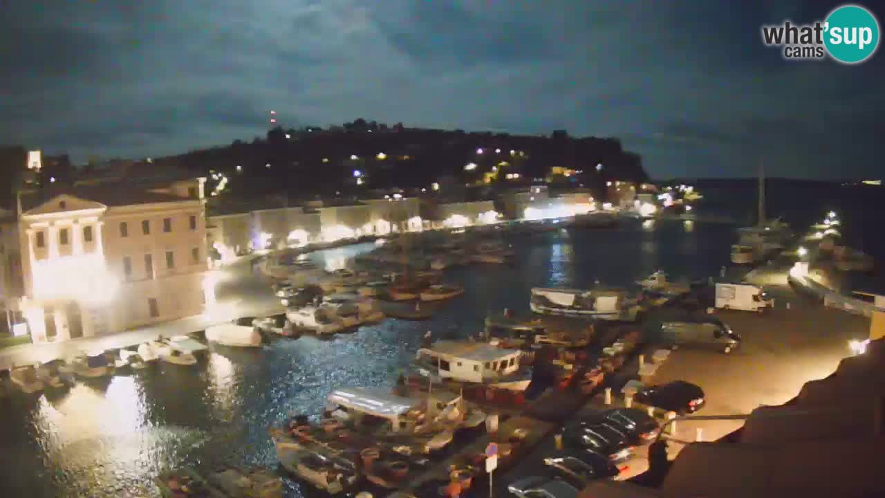 Webcam en direct de Piran “Mandrač” – Incroyable vue en direct de la Villa Piranesi