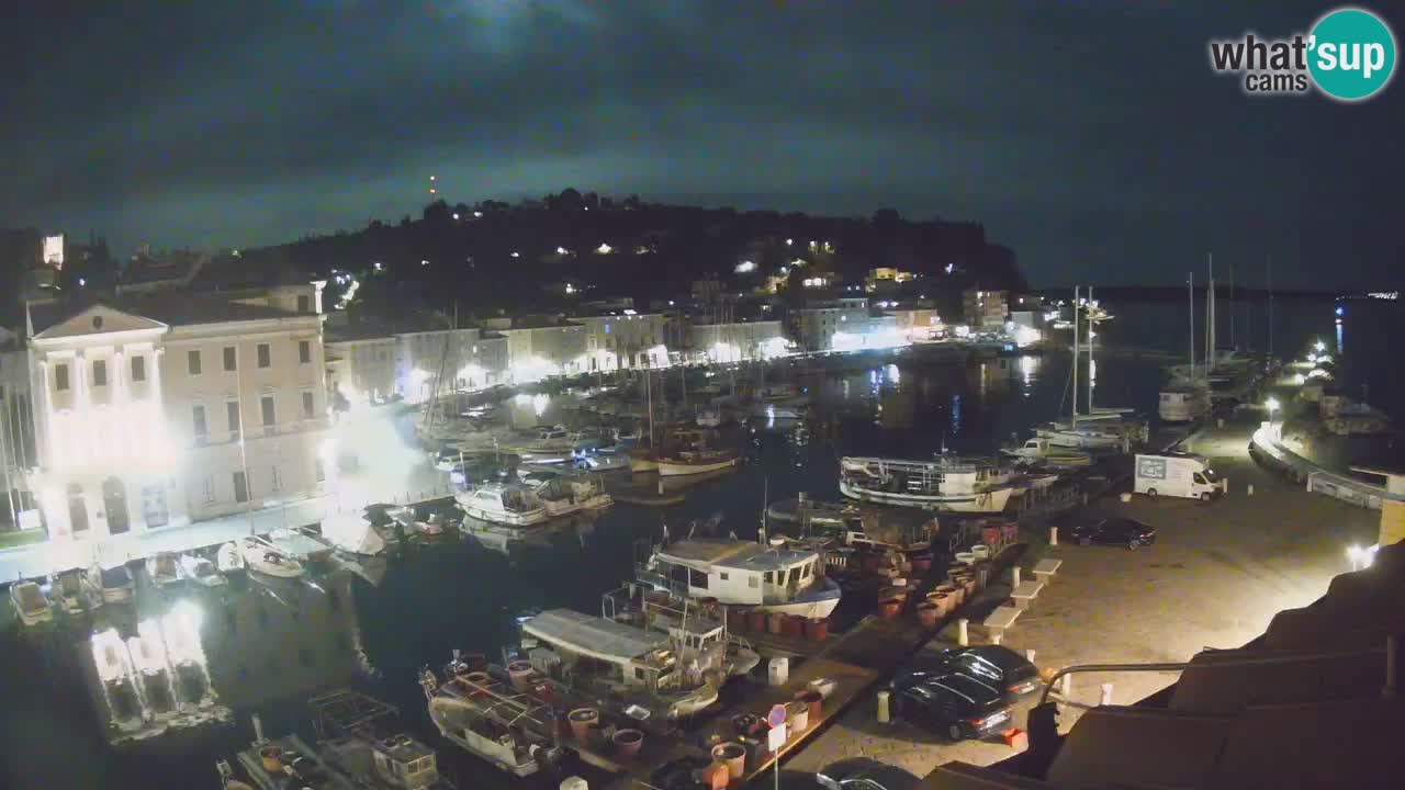 Webcam en direct de Piran “Mandrač” – Incroyable vue en direct de la Villa Piranesi