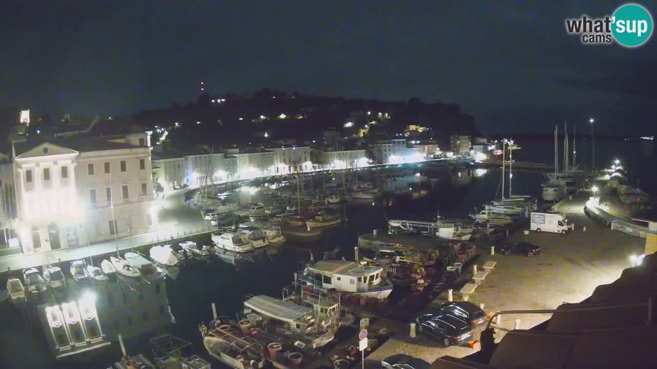 Webcam en direct de Piran “Mandrač” – Incroyable vue en direct de la Villa Piranesi