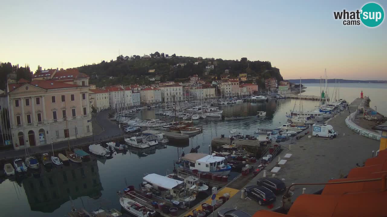 Webcam en direct de Piran “Mandrač” – Incroyable vue en direct de la Villa Piranesi