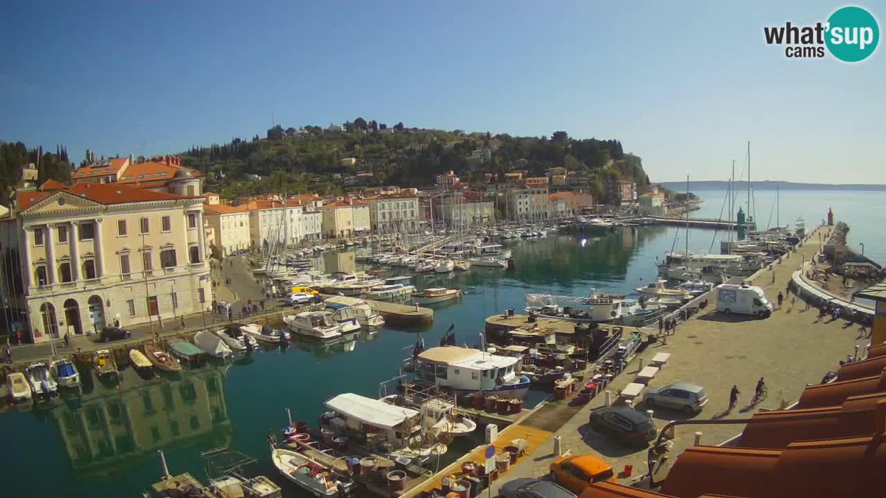 Webcam en direct de Piran “Mandrač” – Incroyable vue en direct de la Villa Piranesi