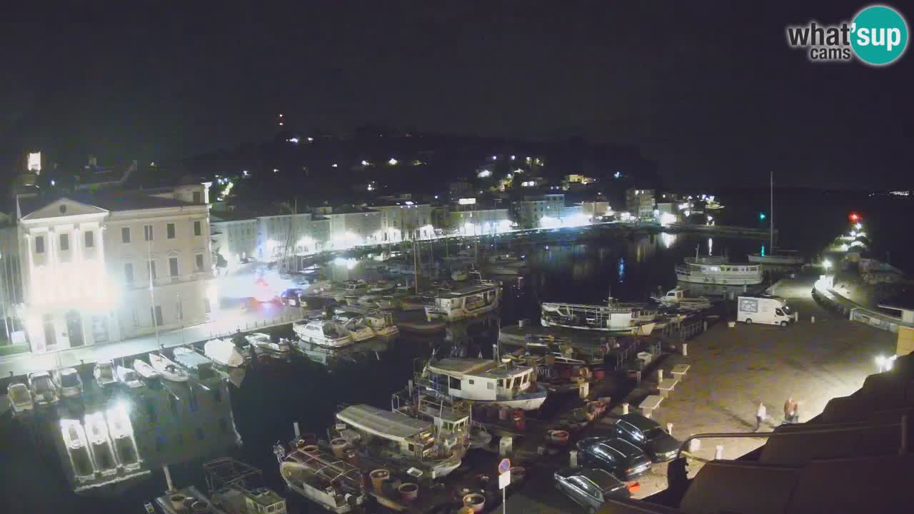 Webcam en direct de Piran “Mandrač” – Incroyable vue en direct de la Villa Piranesi