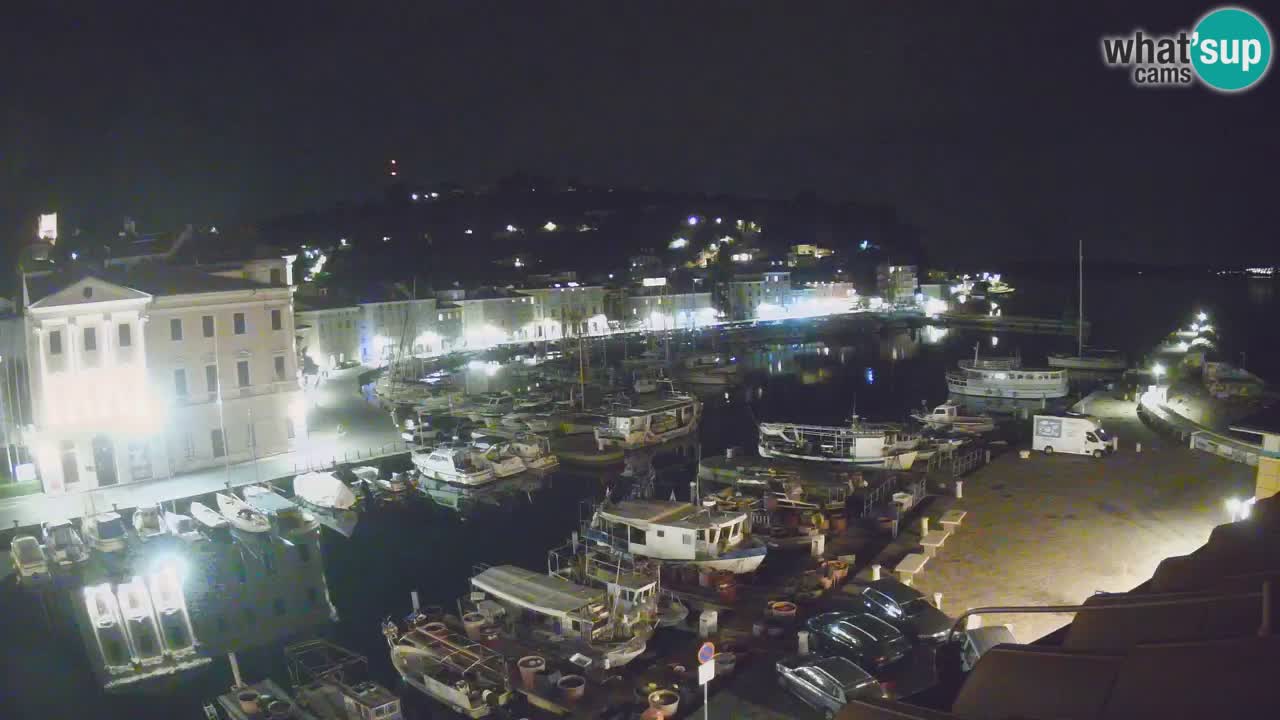 Webcam en direct de Piran “Mandrač” – Incroyable vue en direct de la Villa Piranesi