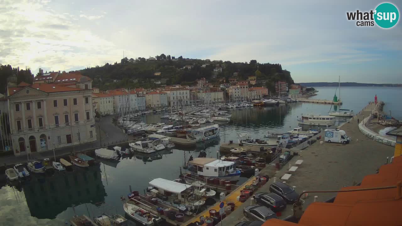 Webcam en direct de Piran “Mandrač” – Incroyable vue en direct de la Villa Piranesi