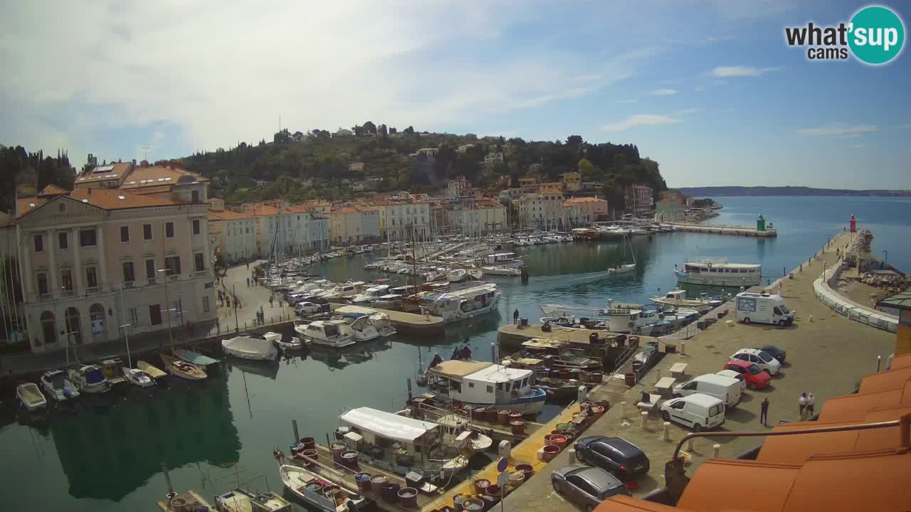 Webcam en direct de Piran “Mandrač” – Incroyable vue en direct de la Villa Piranesi