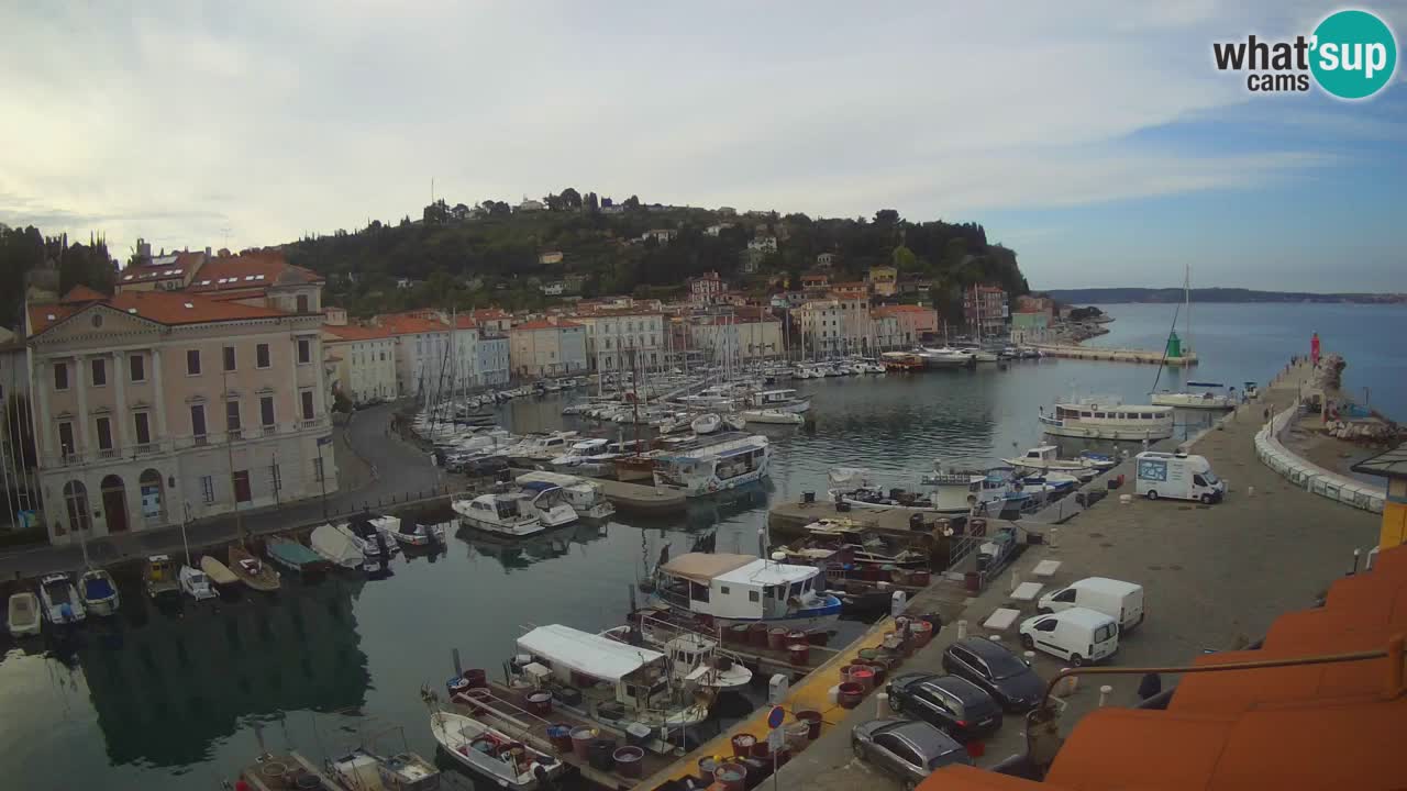 Live webcam da Pirano “Mandrač” – Splendida vista live da Villa Piranesi