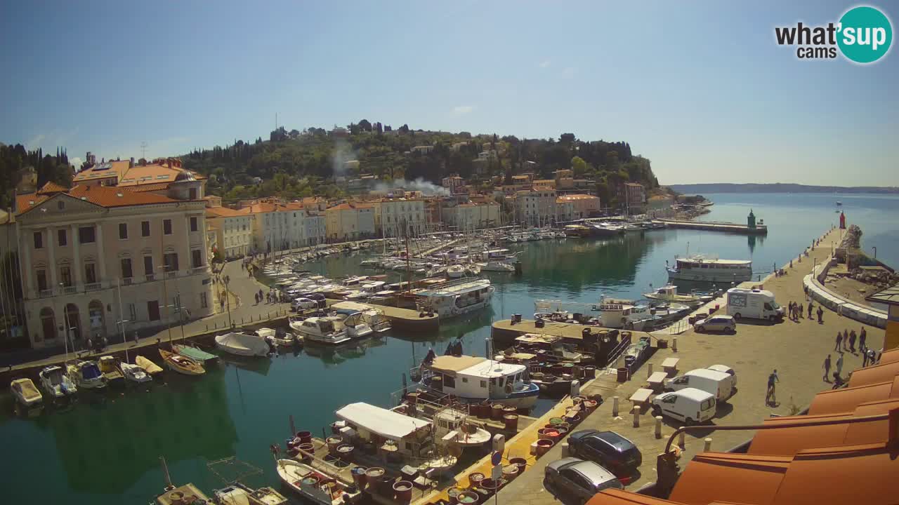 Live webcam da Pirano “Mandrač” – Splendida vista live da Villa Piranesi