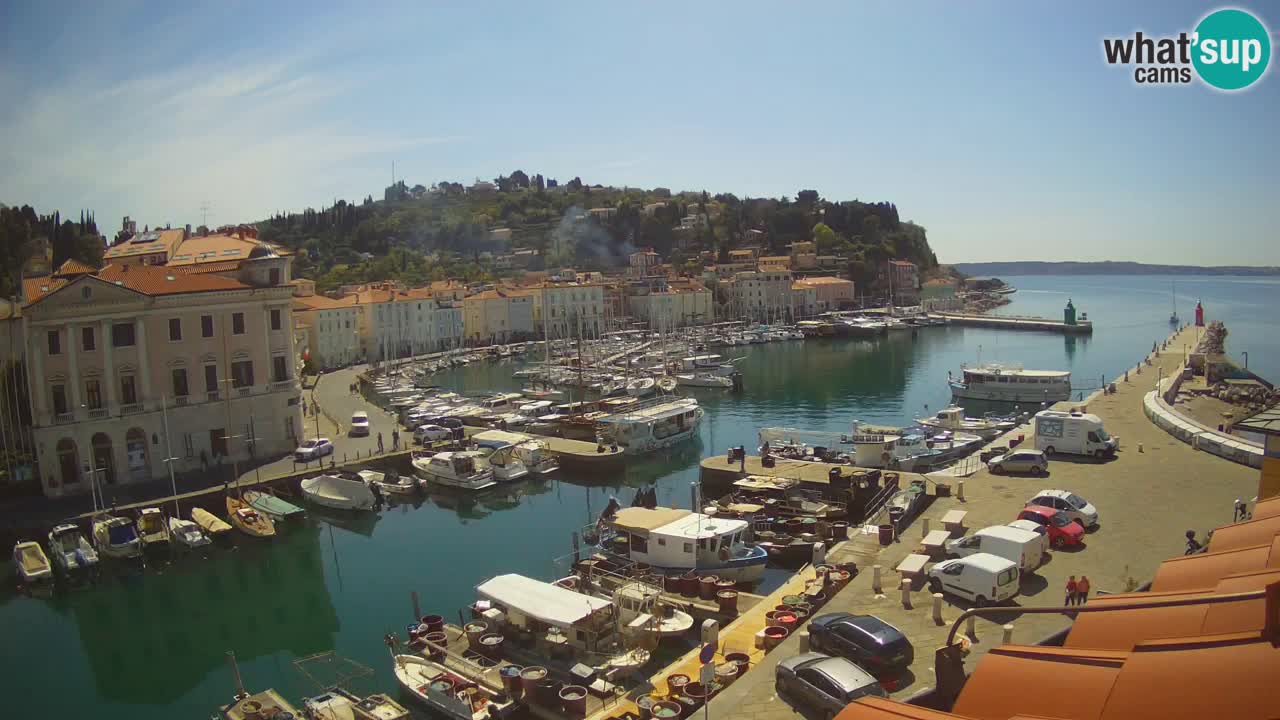 Live webcam da Pirano “Mandrač” – Splendida vista live da Villa Piranesi