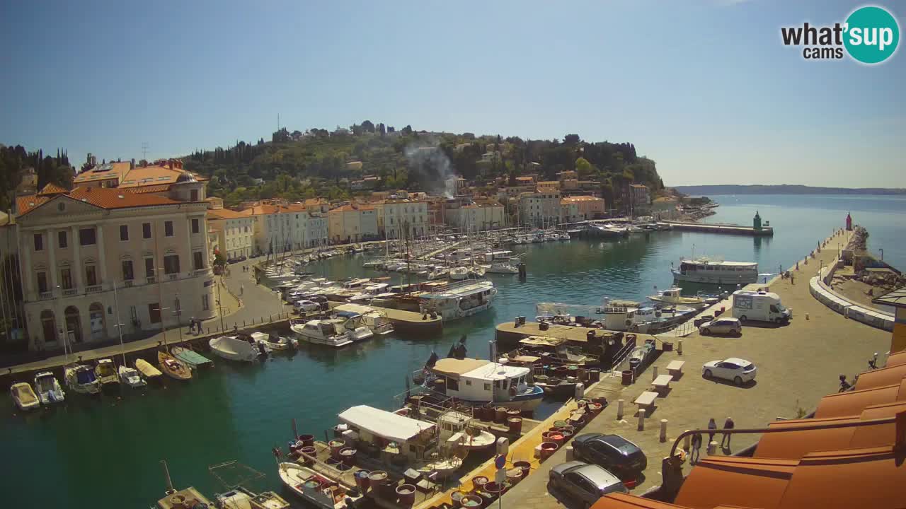 Live webcam da Pirano “Mandrač” – Splendida vista live da Villa Piranesi