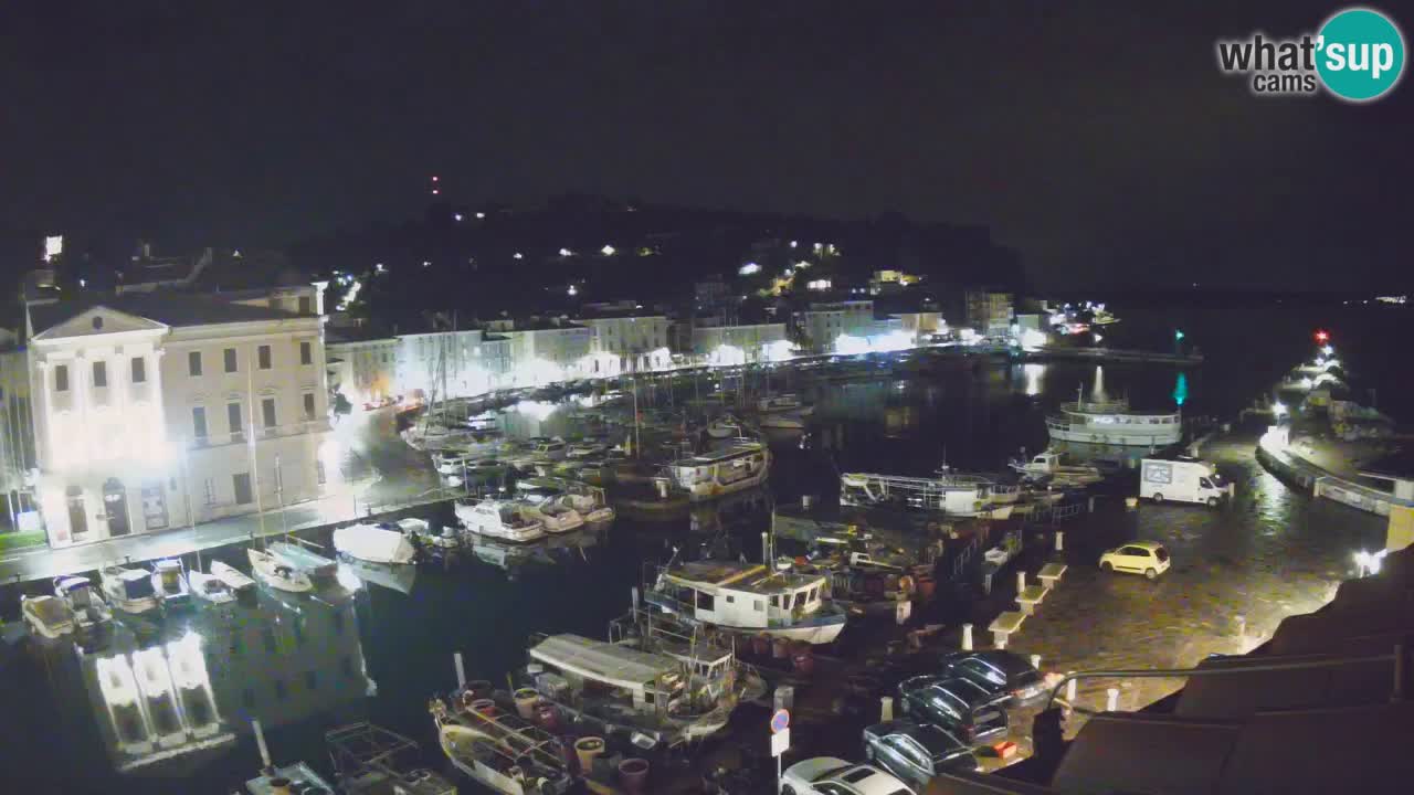 Webcam en direct de Piran “Mandrač” – Incroyable vue en direct de la Villa Piranesi