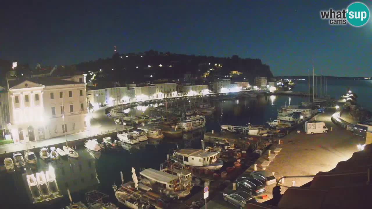 Webcam en direct de Piran “Mandrač” – Incroyable vue en direct de la Villa Piranesi