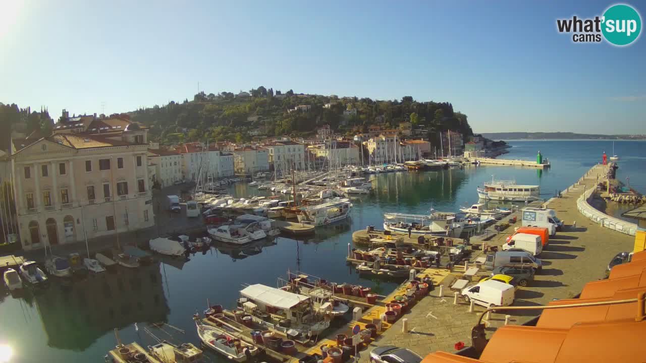 Live webcam da Pirano “Mandrač” – Splendida vista live da Villa Piranesi