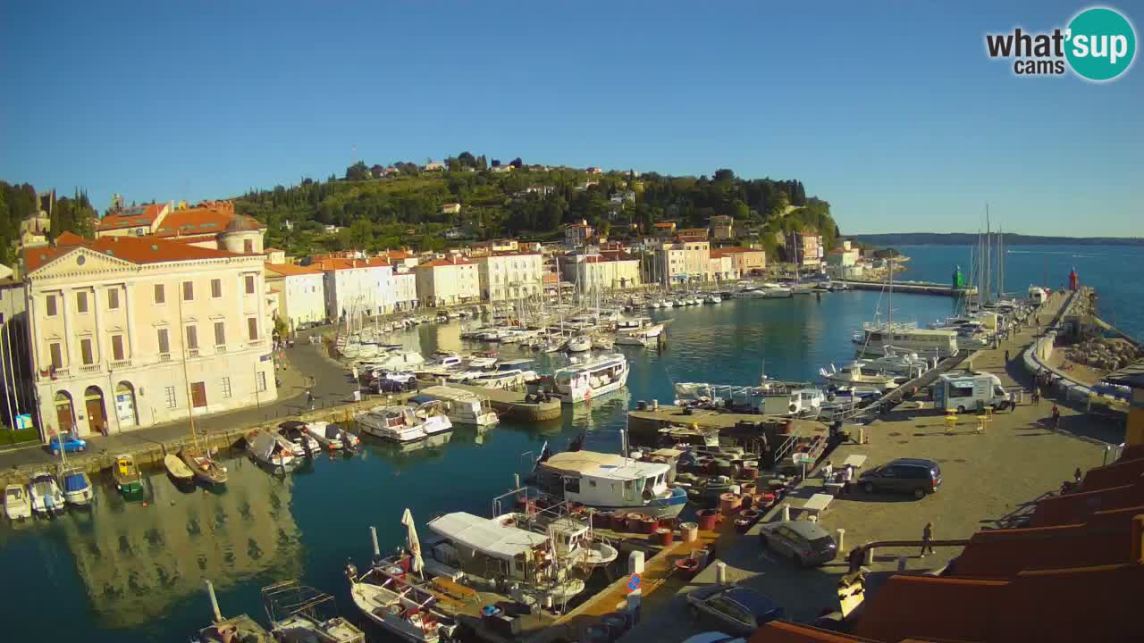 Live webcam da Pirano “Mandrač” – Splendida vista live da Villa Piranesi