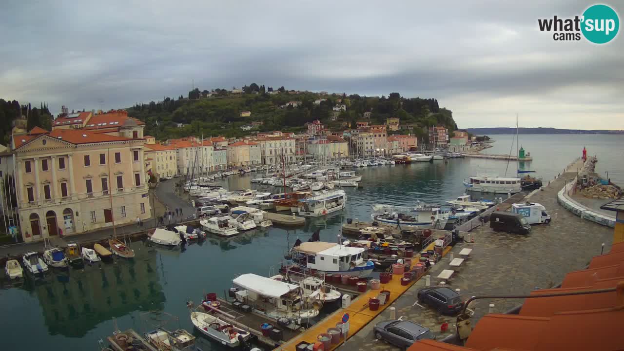 Live webcam da Pirano “Mandrač” – Splendida vista live da Villa Piranesi