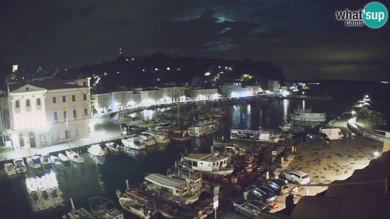Webcam en direct de Piran “Mandrač” – Incroyable vue en direct de la Villa Piranesi