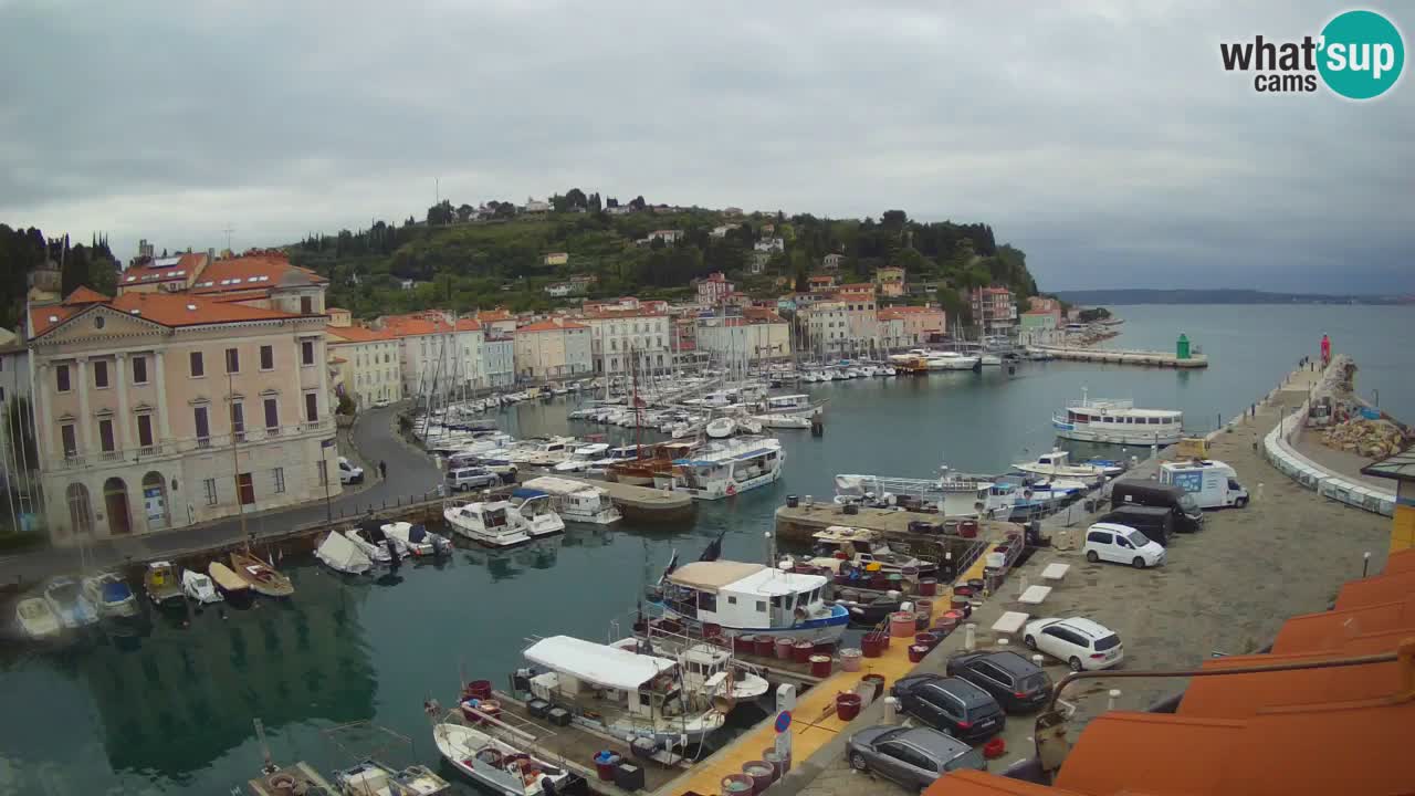 Live webcam da Pirano “Mandrač” – Splendida vista live da Villa Piranesi