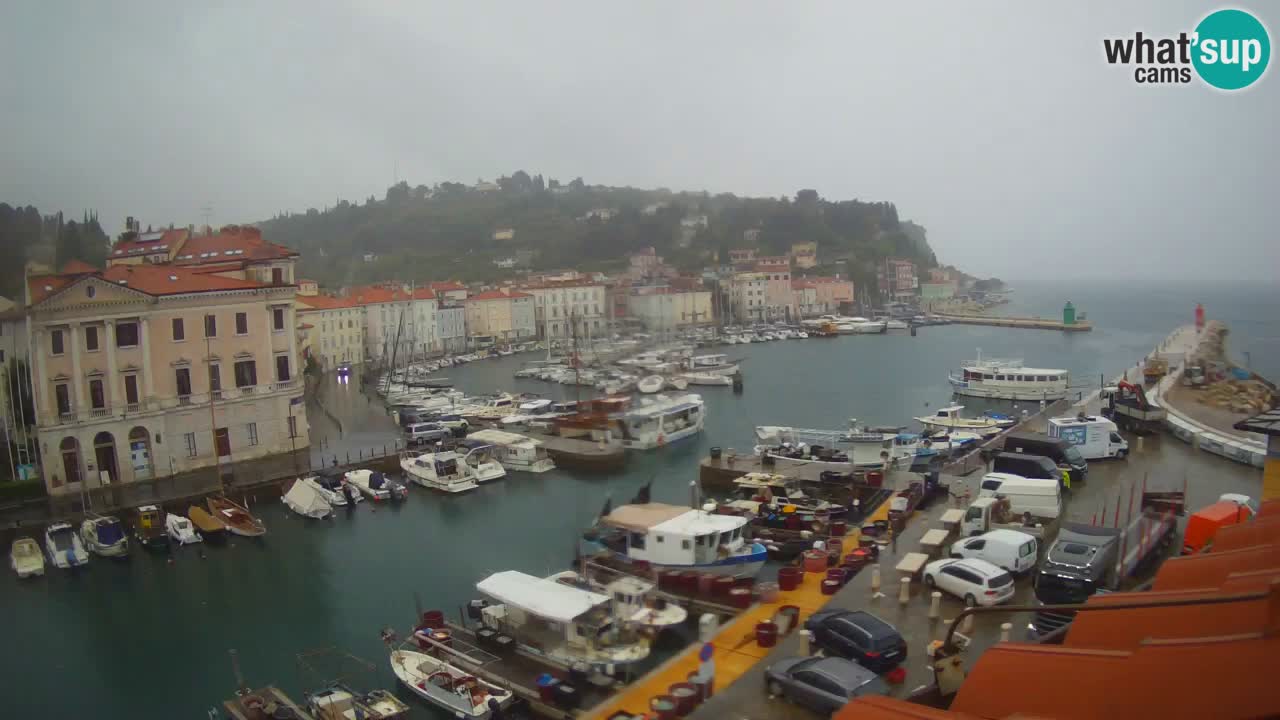 Webcam en direct de Piran “Mandrač” – Incroyable vue en direct de la Villa Piranesi