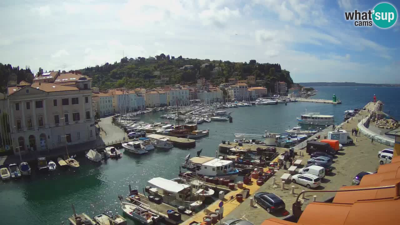 Live webcam da Pirano “Mandrač” – Splendida vista live da Villa Piranesi