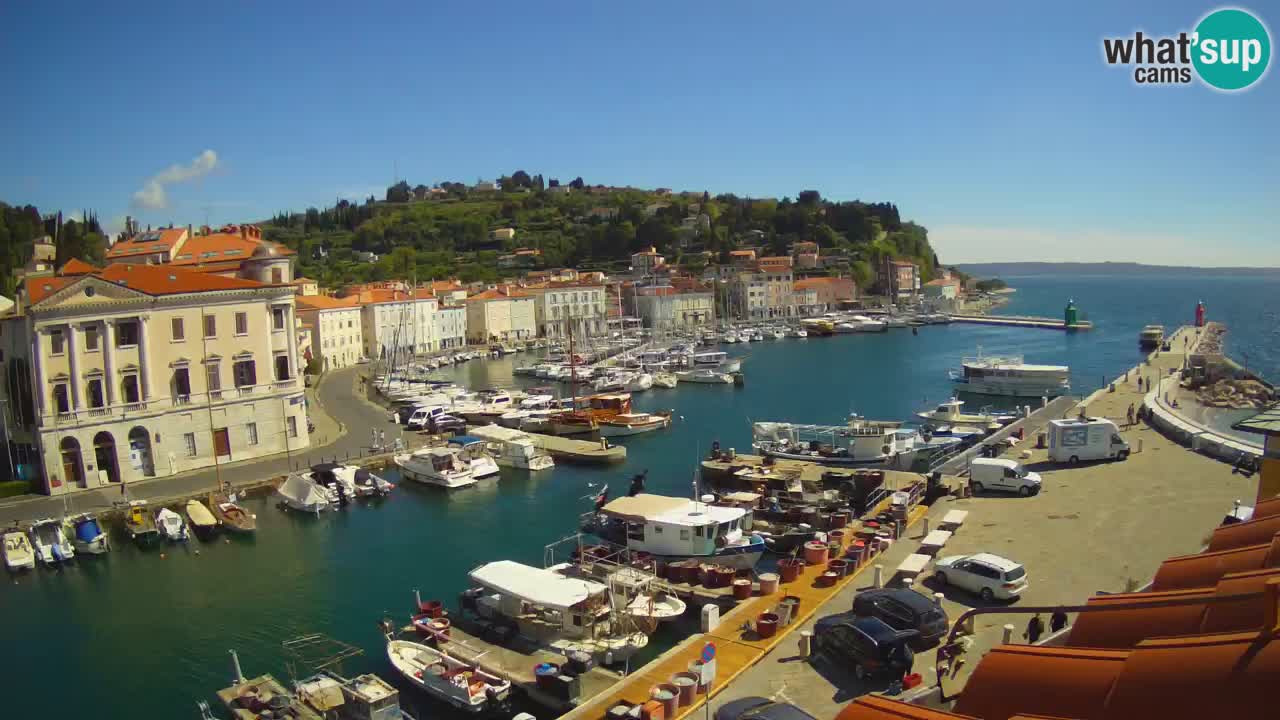 Live webcam da Pirano “Mandrač” – Splendida vista live da Villa Piranesi