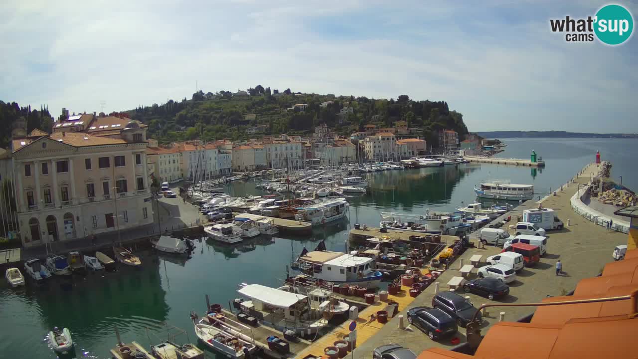 Live webcam da Pirano “Mandrač” – Splendida vista live da Villa Piranesi