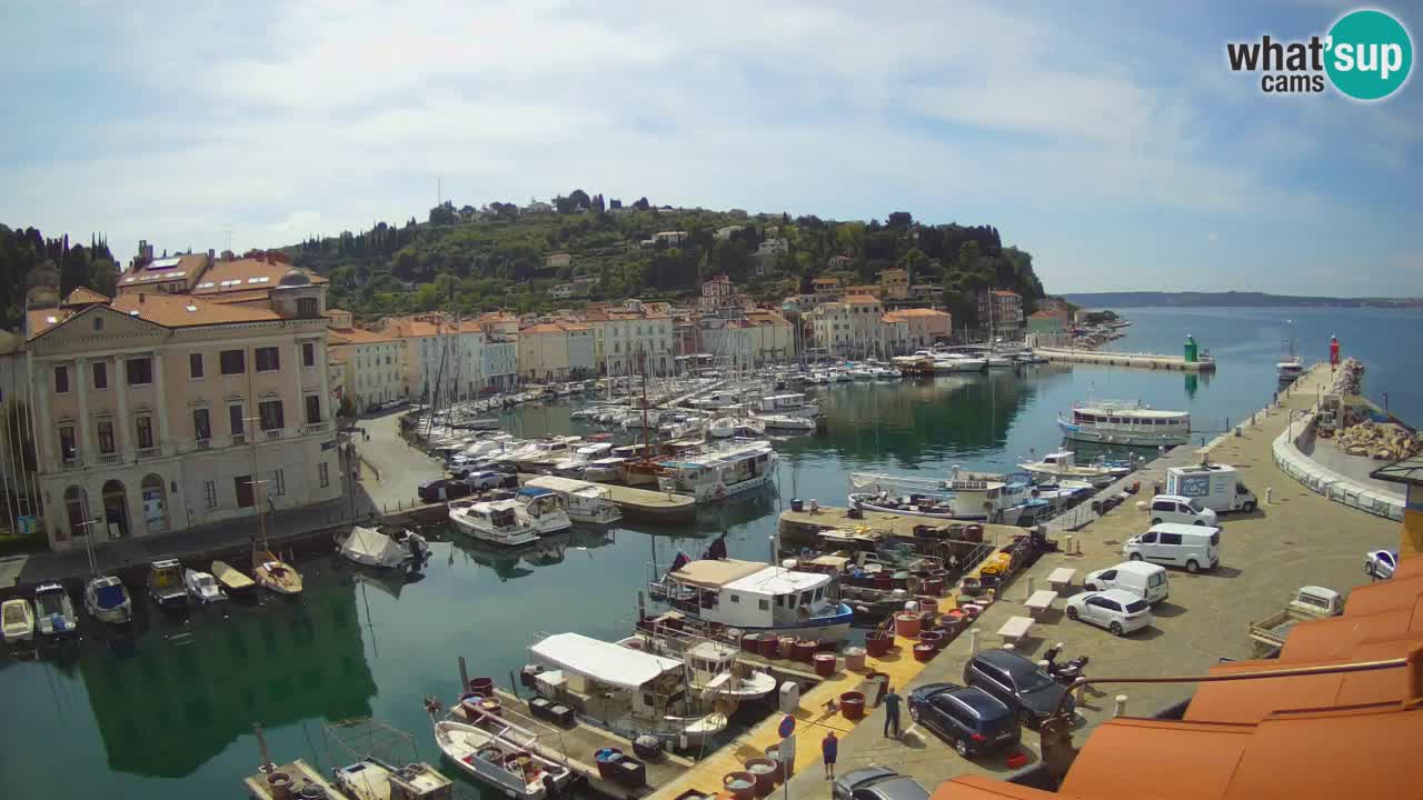 Webcam en direct de Piran “Mandrač” – Incroyable vue en direct de la Villa Piranesi