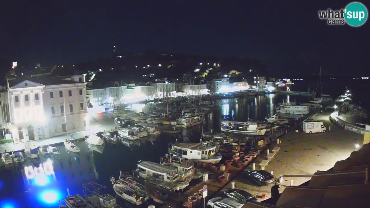 Webcam en direct de Piran “Mandrač” – Incroyable vue en direct de la Villa Piranesi