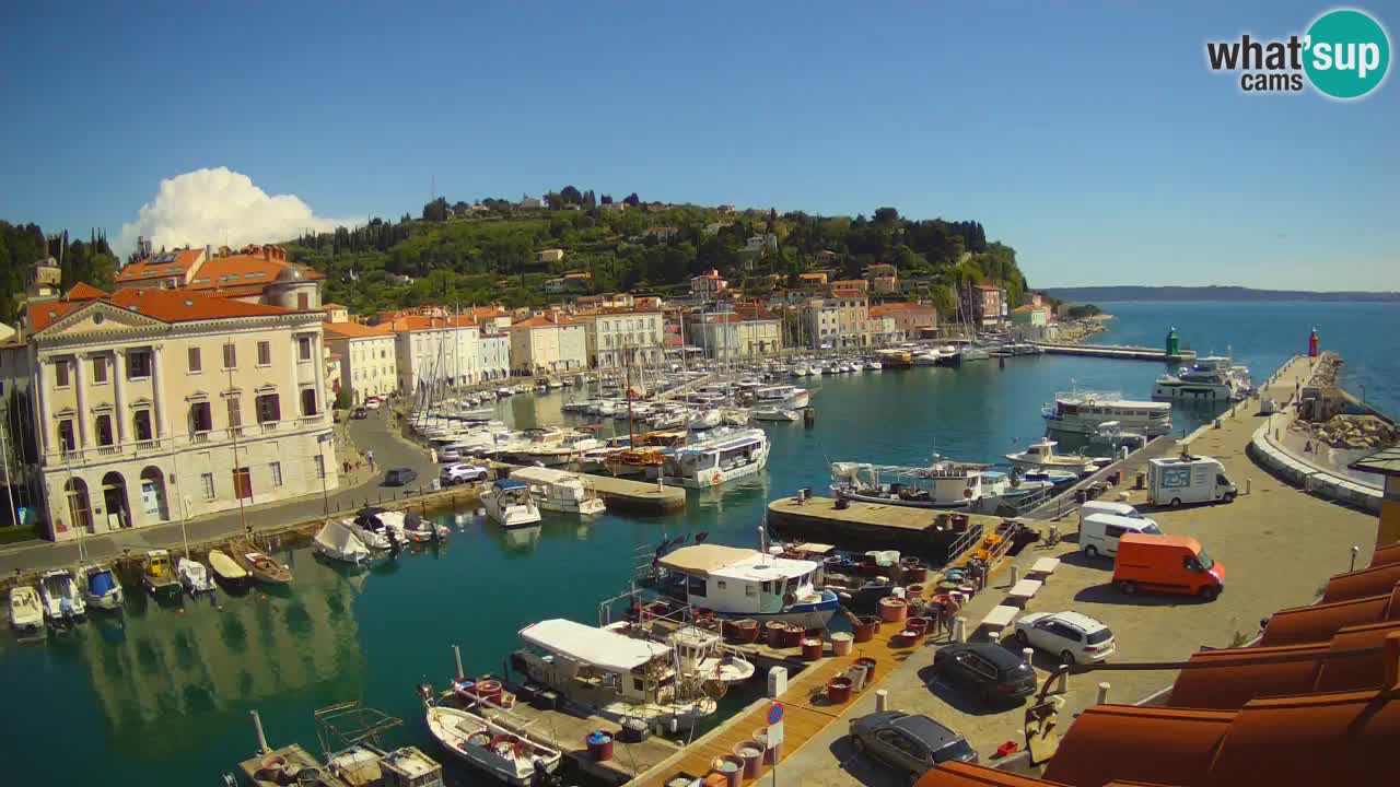 Live webcam da Pirano “Mandrač” – Splendida vista live da Villa Piranesi