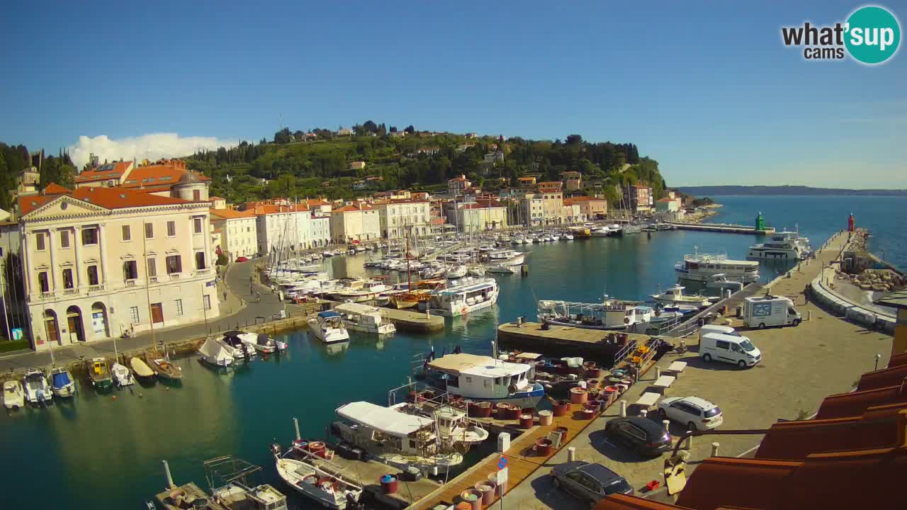Live webcam da Pirano “Mandrač” – Splendida vista live da Villa Piranesi