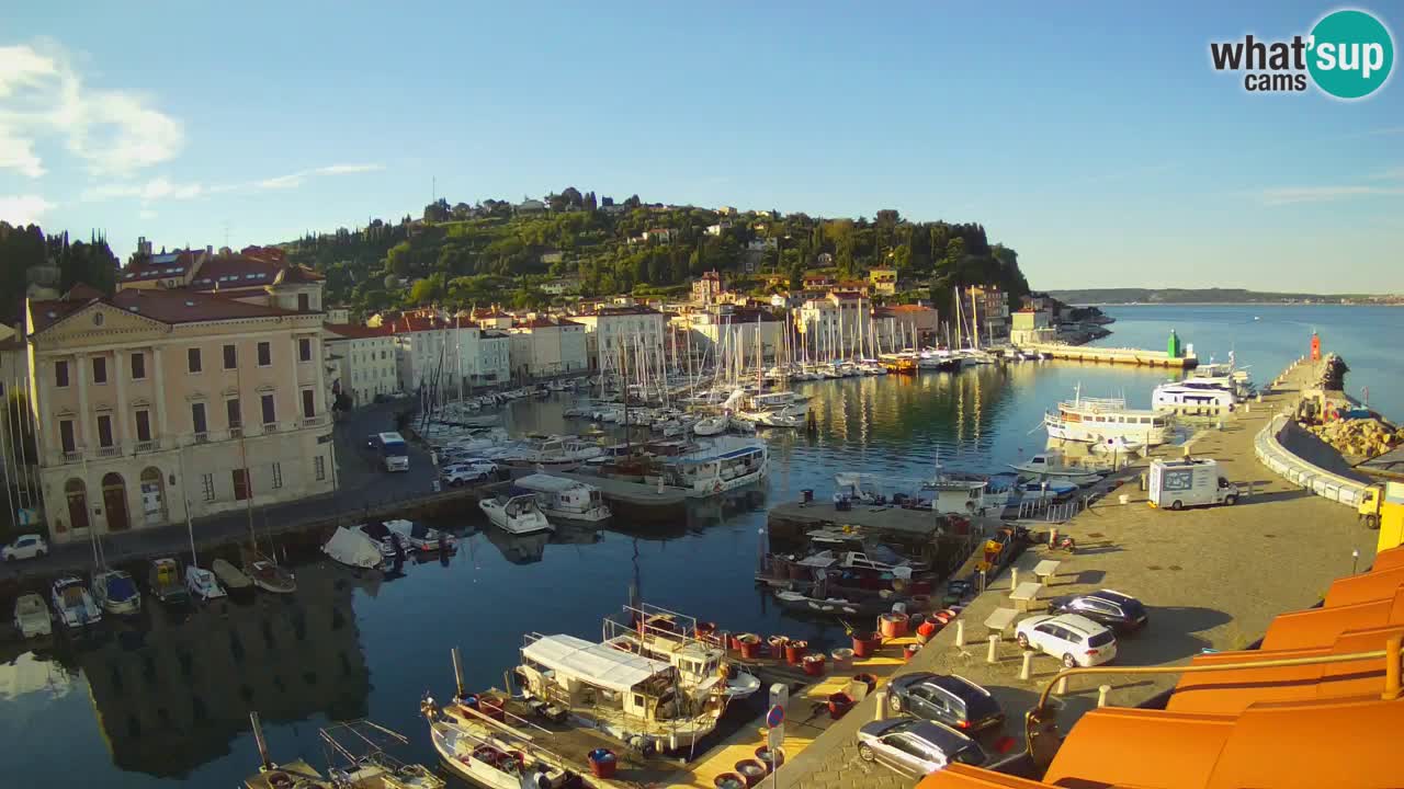 Live-Webcam aus Piran “Mandrač” – Erstaunliche Live-Ansicht von Villa Piranesi
