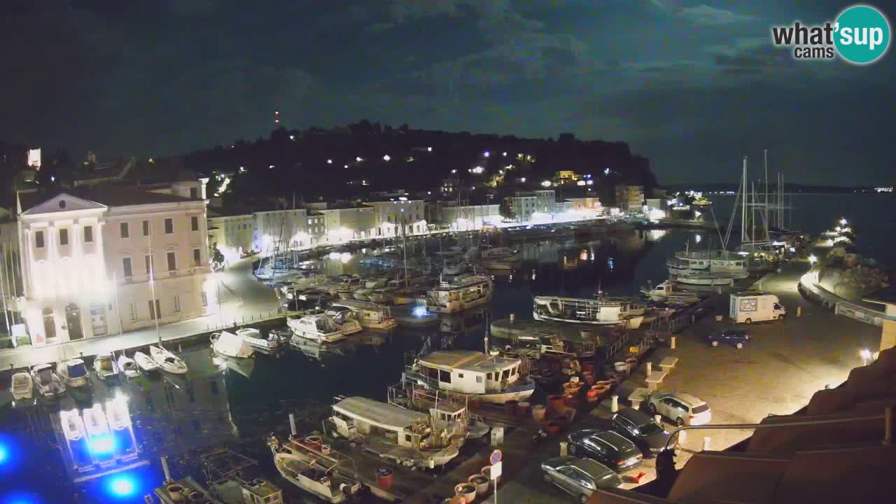 Webcam en direct de Piran “Mandrač” – Incroyable vue en direct de la Villa Piranesi