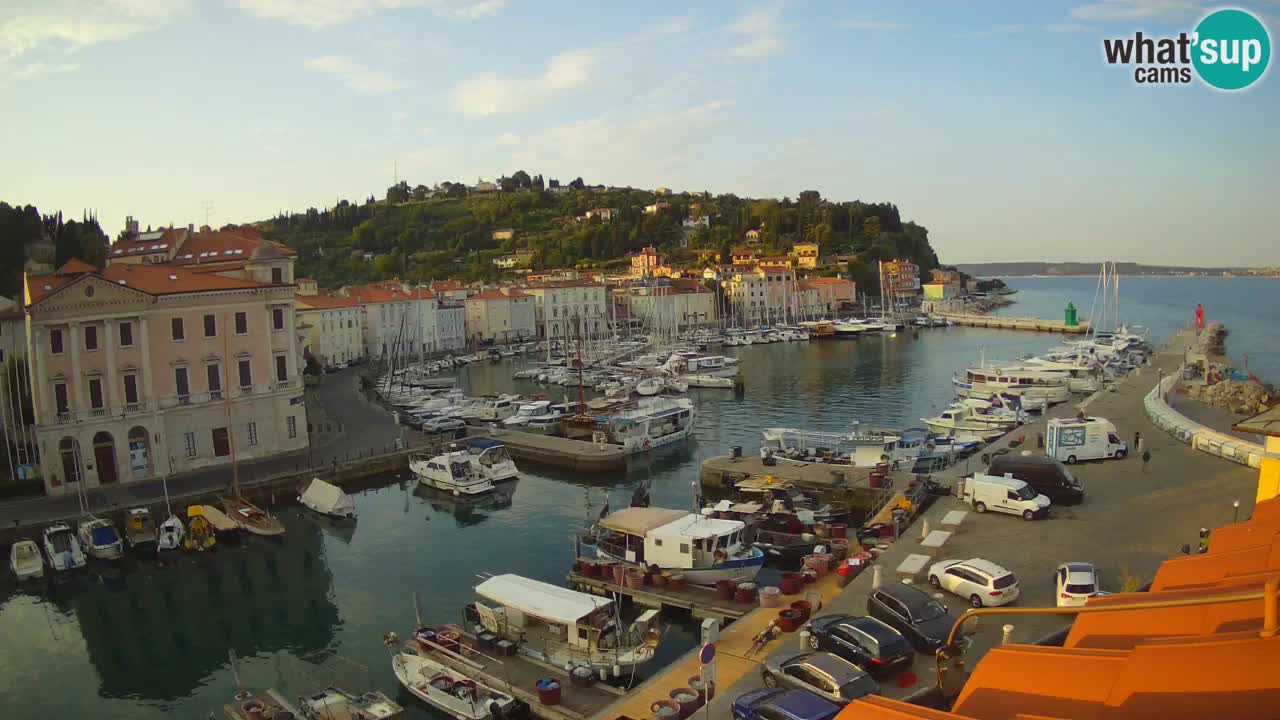 Webcam en direct de Piran “Mandrač” – Incroyable vue en direct de la Villa Piranesi